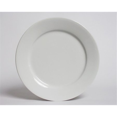 TUXTON CHINA Alaska 9 in. Rolled Edge Plate - Porcelain White - 2 Dozen ALA-090